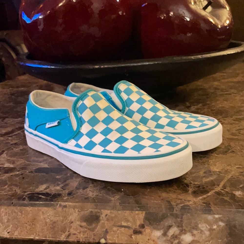 USED AQUA COLOR VANS NO BOX!!!!